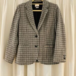 Women's Houndstooth Blazer - Grey and Navy